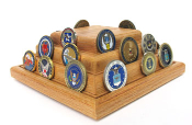Military Challenge Coins - Pyramid Coin Display 